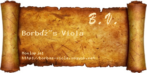 Borbás Viola névjegykártya
